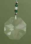 Octagon Prism, Green Beads