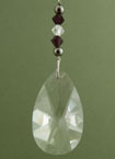 Heartland Rainbow Teardrop Prism, Red Beads